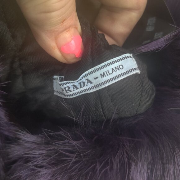 Prada fox fur trapper style hat size L New $2498.00